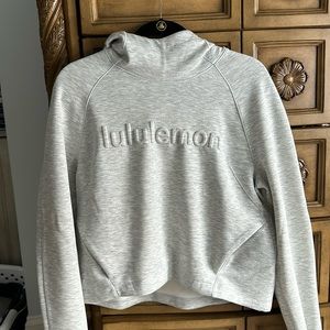Lululemon Heather grey hoodie with zippered pockets